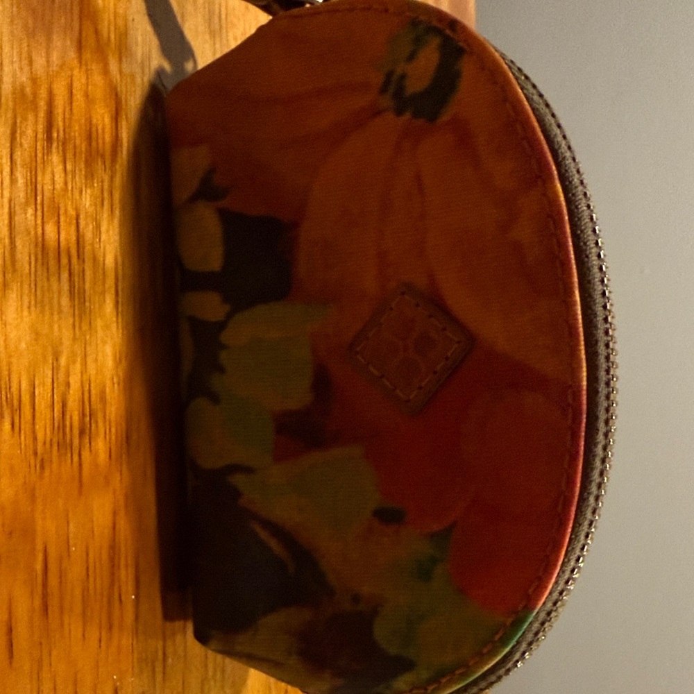 Patricia Nash Floral Print Curved Coin Pouch